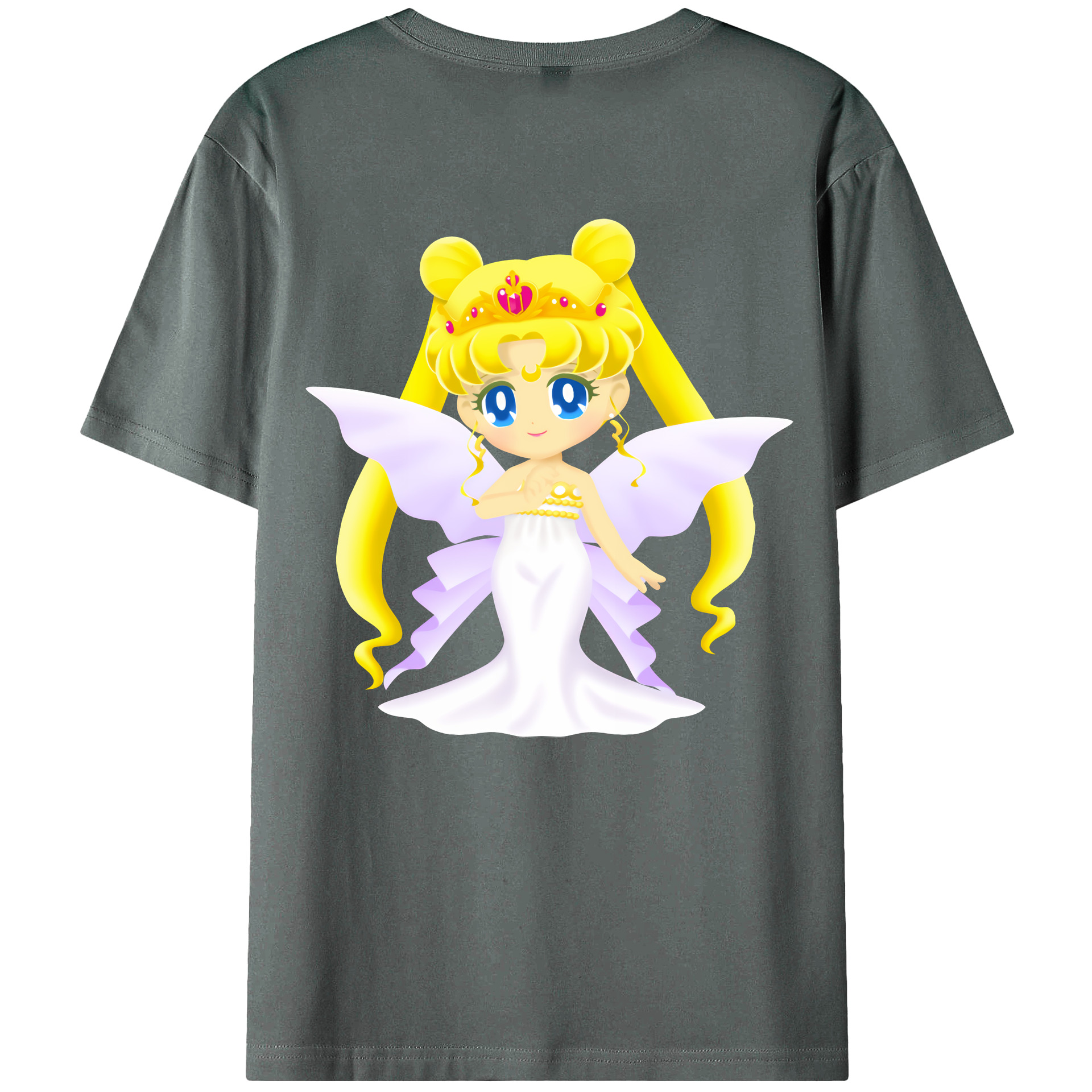 （画像用） 美少女戦士セーラームーン 愛野 美奈子 あいの みなこ Sailor Moon Aino Minako 綿100％ メンズ半袖Tシャツ（バックプリント） 通気性